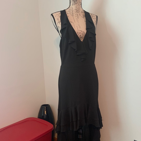 Belle Badgley Mischka High low Ruffle Dress - Picture 3 of 16